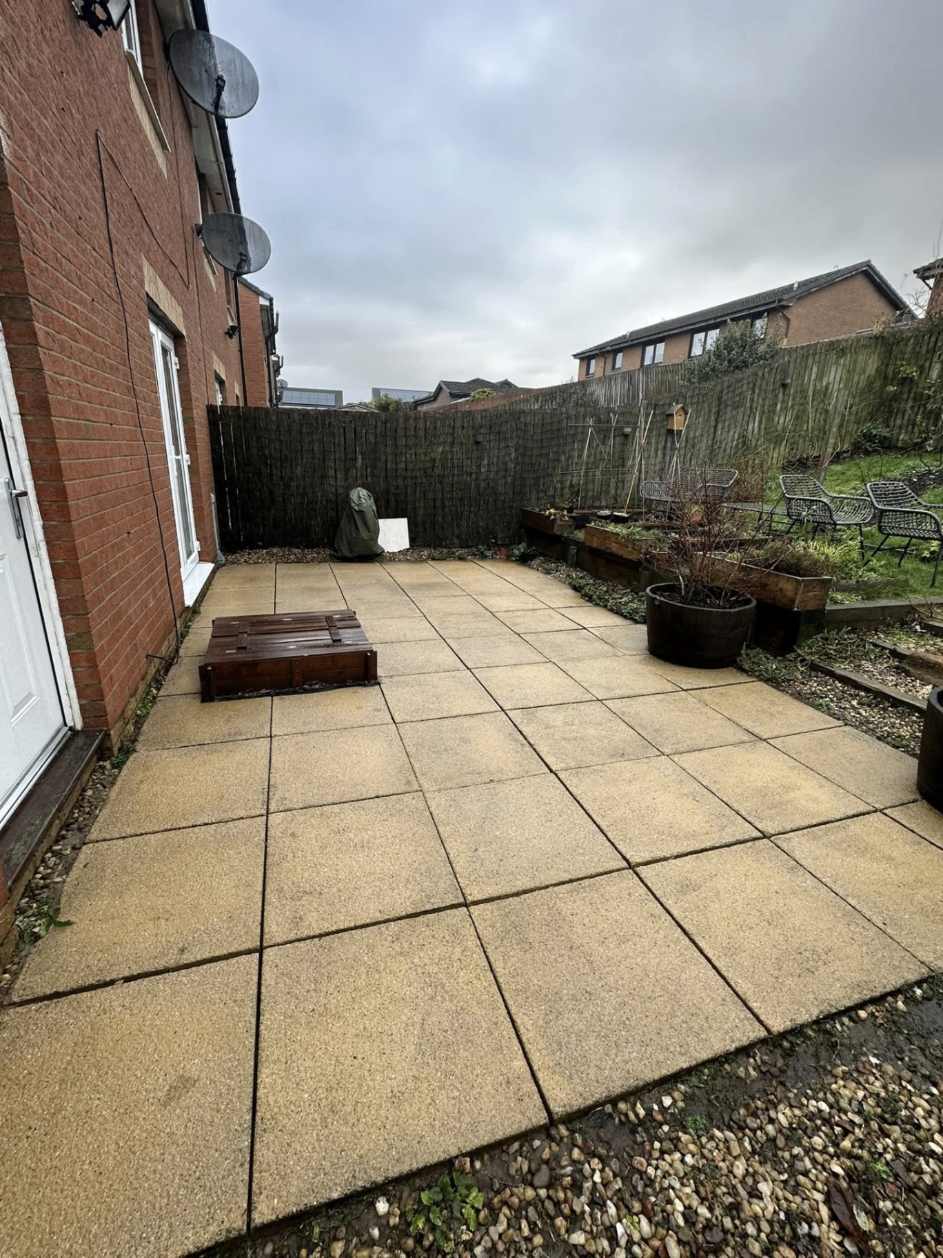 Patio clean after