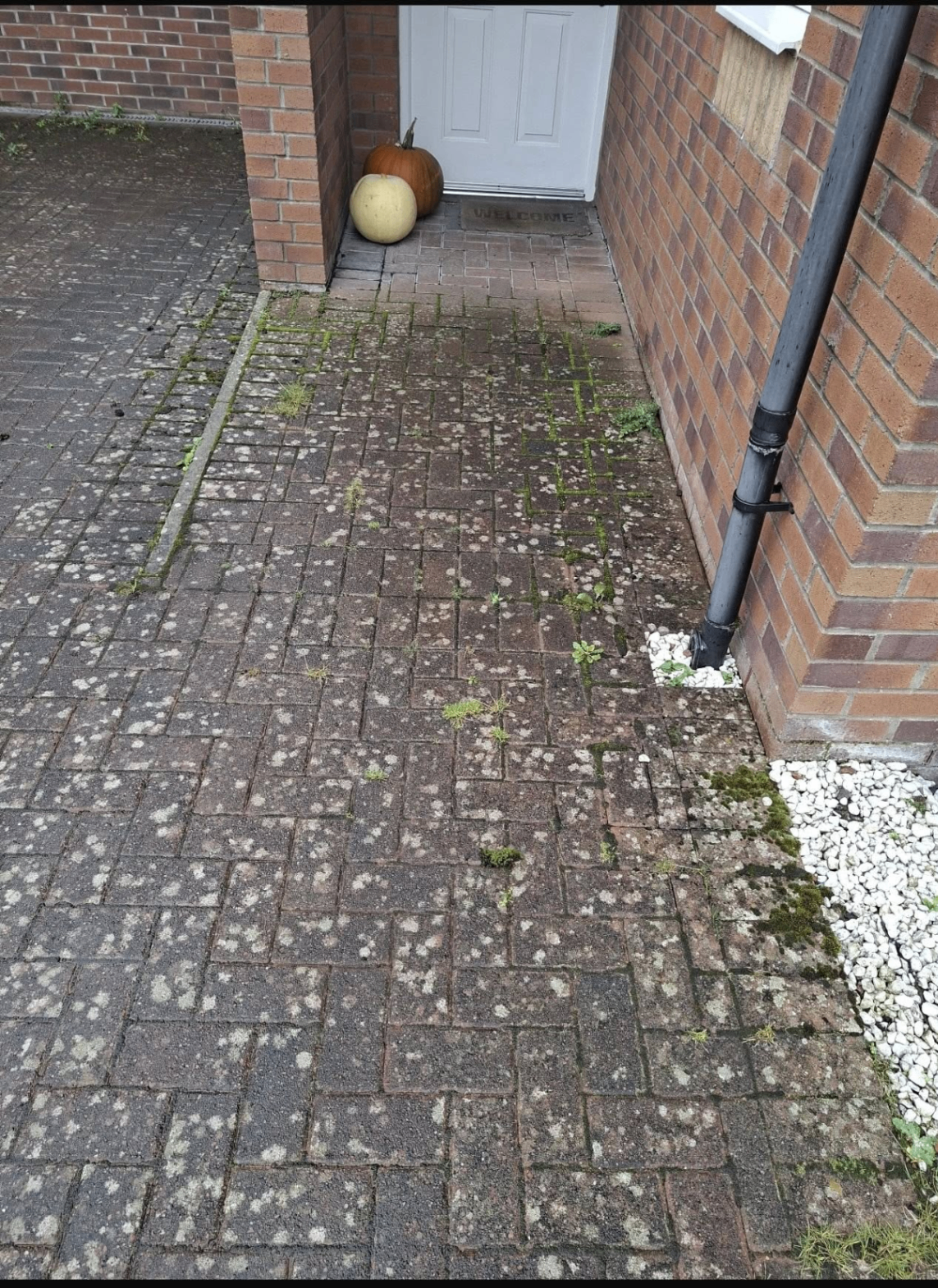 Block paving clean before