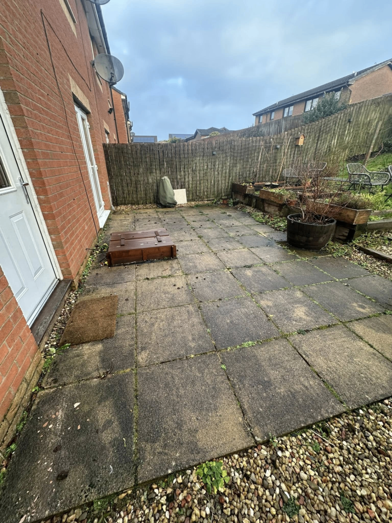 Patio clean before